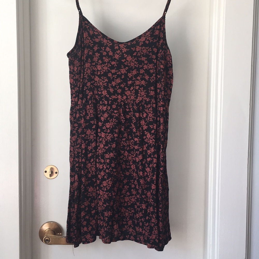 Brown and black flowey dress